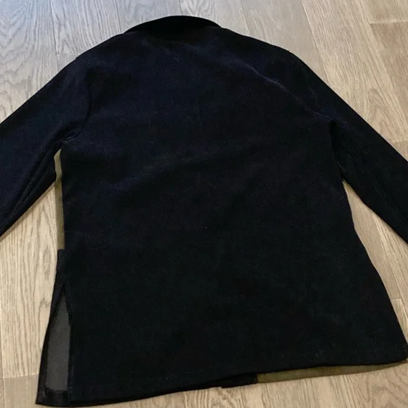 Dress Barn Black and Olive Animal Print Jacket - Picture 7 of 10